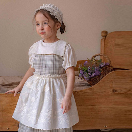 Kids Morgan Blouse Korean toddler blouse in beige made in Korea
