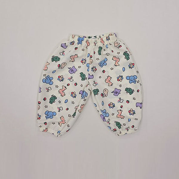 Bong Bong Balloon Pants Korean toddler pants in blue rose made in Korea