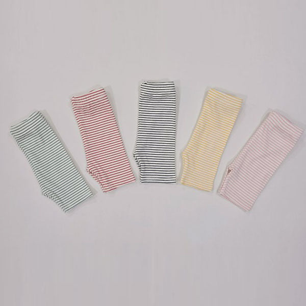 Stripe Leggings Korean toddler pants in red made in Korea