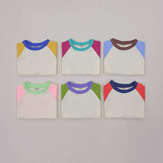 Summer Chupa Raglan Tee Korean toddler t-shirt in strawberry milk made in Korea
