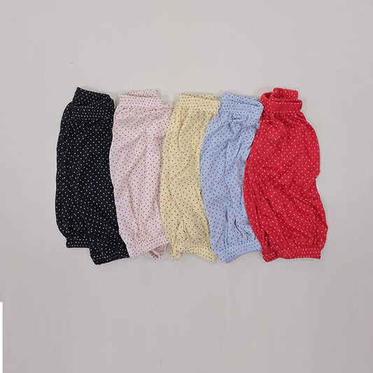 Polka Dot Balloon Pants Korean toddler pants in light pink made in Korea
