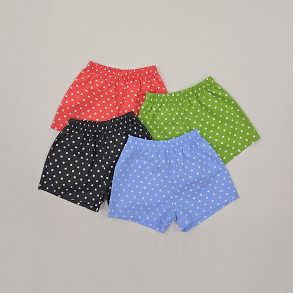 Polka Dot Kong Kong Shorts Korean toddler shorts in black made in Korea