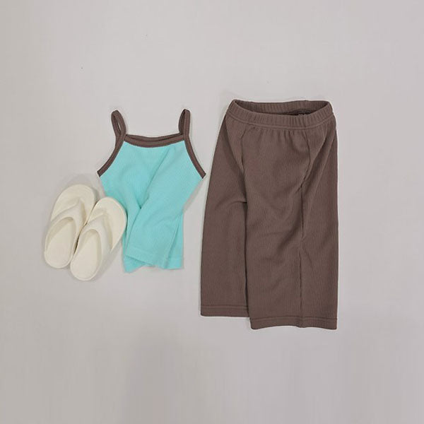 Jelly Pop Tank Top & Bottom Set Korean toddler set in ivory made in Korea