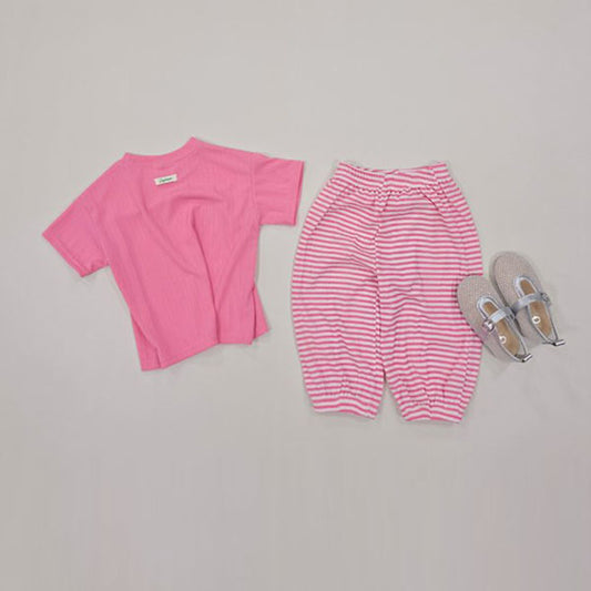 Coco Balloon Top & Bottom Set Korean toddler set in lemon made in Korea