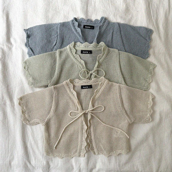 Knit Cardigan Korean toddler sweater in blue made in Korea