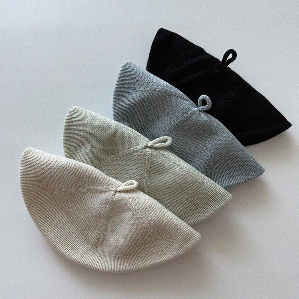 Knit Beret Korean kids accessory in black made in Korea