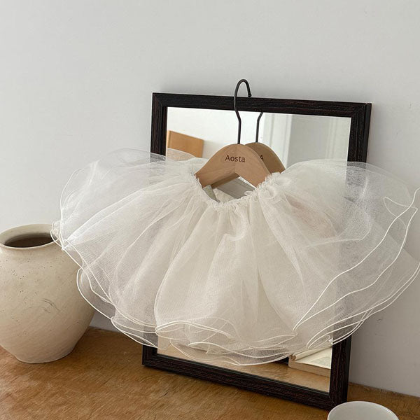 Lace Skirt Korean kids skirt in one color made in Korea