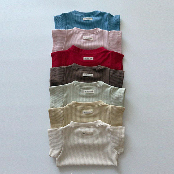 Everyday Tee Korean infant t-shirt in ivory made in Korea