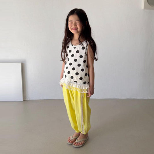 Vivid Double-Line Pants Korean toddler pants in sky blue made in Korea