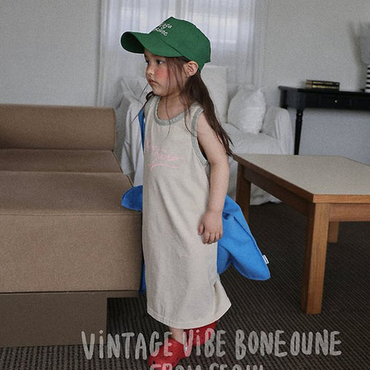 Loop Sleeveless Tee Korean toddler t-shirt in vanilla made in Korea