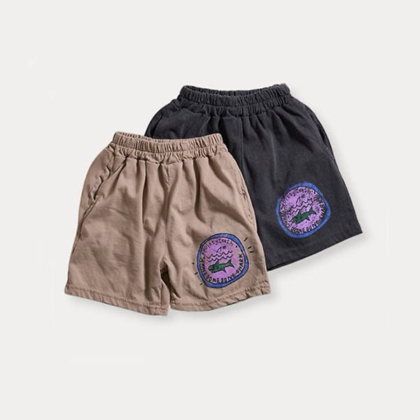 Shark 4-Length Pants Korean toddler pants in beige made in Korea