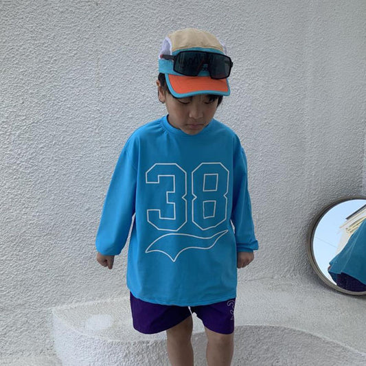 38 Rash Guard Adult Korean kids rashguard in brown made in Korea