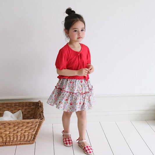 Floral Skirt Korean toddler skirt in floral made in Korea