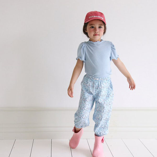 Mori Balloon-Fit Pants Korean toddler pants in red made in Korea
