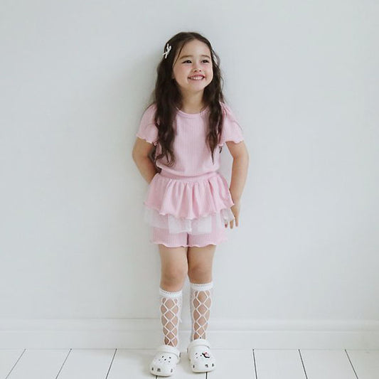 Macaron Set Korean toddler set in pink made in Korea