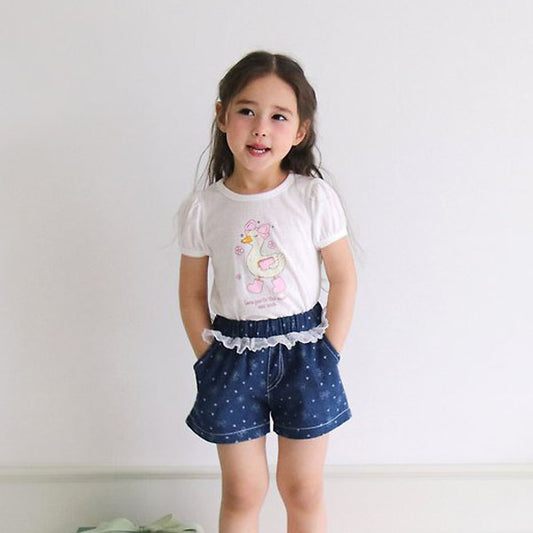 Lovely Duck Tee Korean toddler t-shirt in pink made in Korea