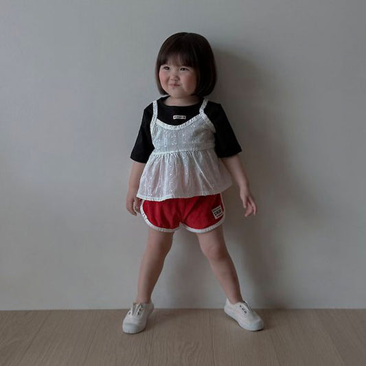 Blossom Cropped Dress Korean toddler dress in ivory made in Korea