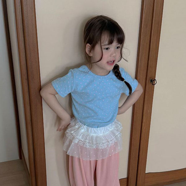 Floral Tee Korean toddler t-shirt in ivory floral made in Korea