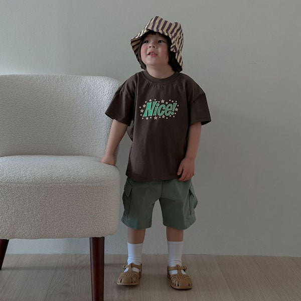 Plain Cargo Pants Korean toddler cargos in khaki made in Korea