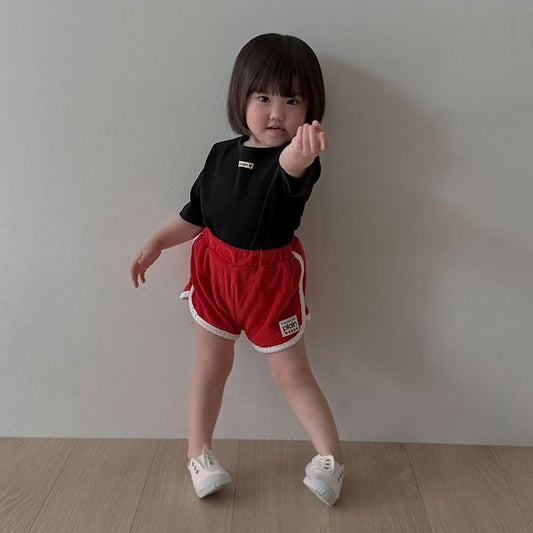 Plain Dolphin Shorts Korean toddler shorts in navy made in Korea