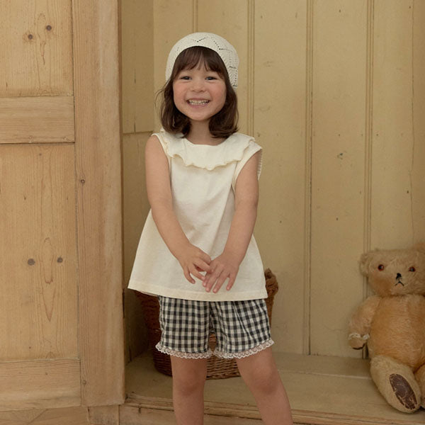 Pretty LD Knit Beanie Korean kids accessory in cream made in Korea
