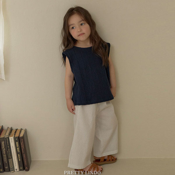 Pretty Wide Pants Korean toddler pants in sky blue made in Korea