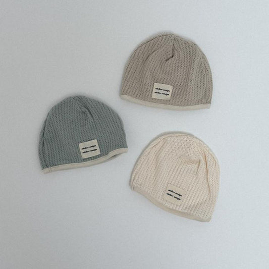 Pretty Soft Beanie Korean kids accessory in cream made in Korea