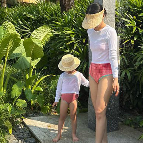 Beach Layered Tee Korean toddler t-shirt in white made in Korea