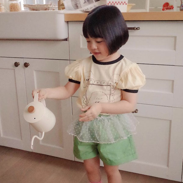 Mimi T-Shirt Korean toddler t-shirt in white made in Korea