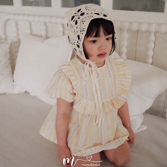 Mary Ann Blouse Korean toddler blouse in yellow made in Korea