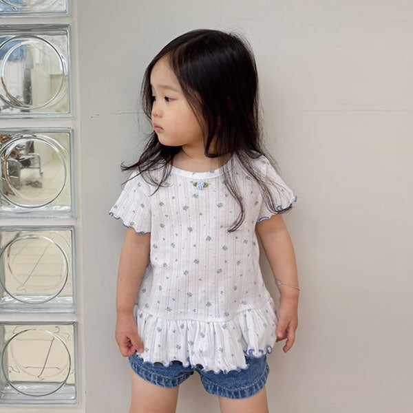 Ella Tee Korean toddler t-shirt in ivory made in Korea