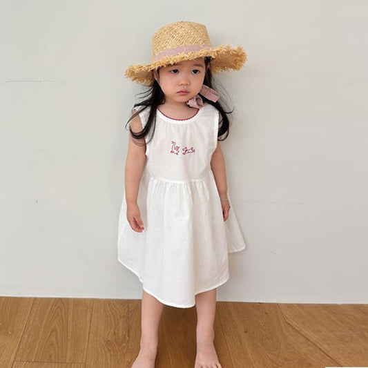 Lulu Duck Dress Korean toddler dress in ivory made in Korea