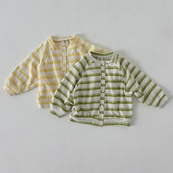 Honey Cardigan Korean toddler sweater in green made in Korea