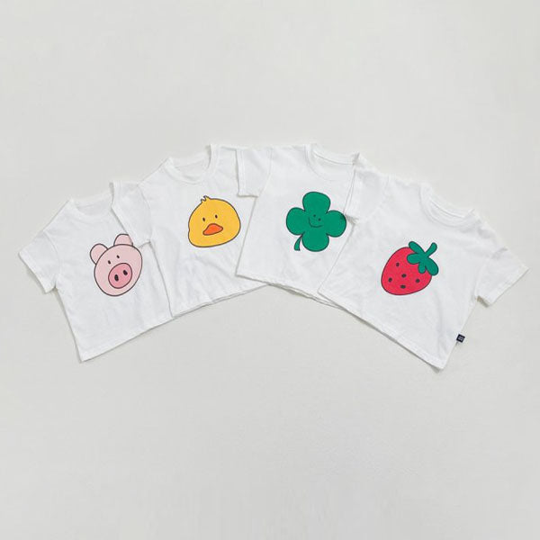 Happy Friends T-Shirt Korean toddler t-shirt in pig made in Korea