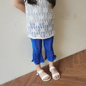 Pleated Bootcut Pants