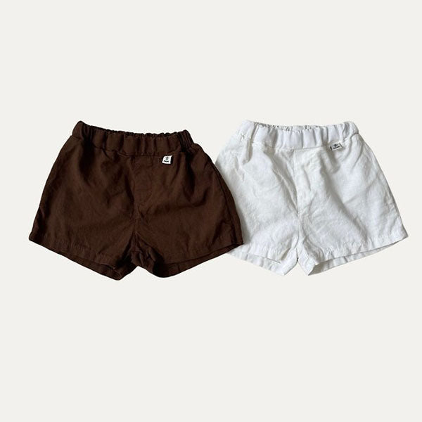 B Linen Pants Korean infant pants in ivory made in Korea