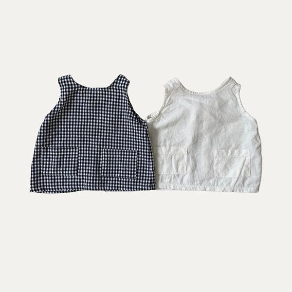 B Radish Tank Top Blouse Korean infant blouse in ivory made in Korea