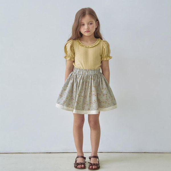 Romance Skirt Korean toddler skirt in oatmeal made in Korea