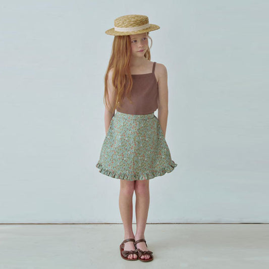Carrot Skirt Korean toddler skirt in beige made in Korea