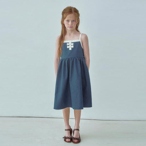 Jenny Dress Korean toddler dress in sky blue made in Korea