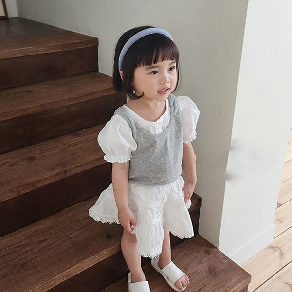 Lace Skirt Korean toddler skirt in ivory made in Korea