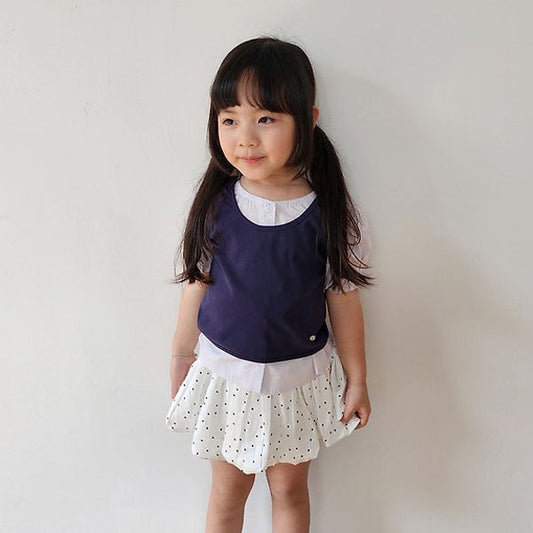 Fine Set Korean toddler set in ivory-melange made in Korea