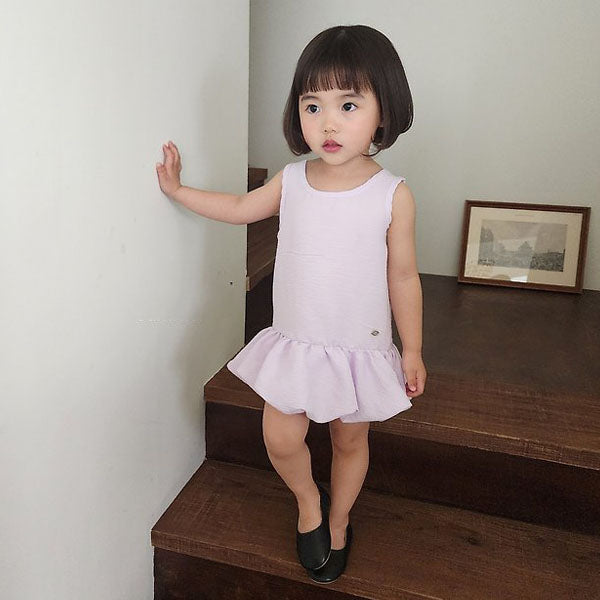 Ribbon Dress Korean toddler dress in ivory made in Korea