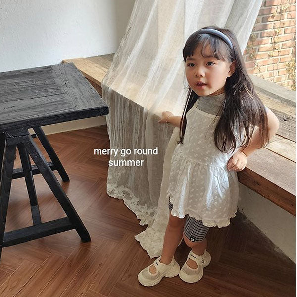 Low Bustier Korean toddler tops in ivory made in Korea