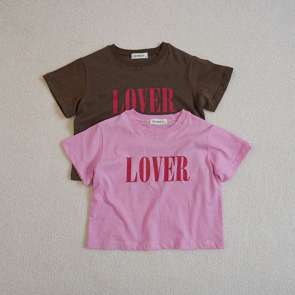 Lover Tee Korean toddler t-shirt in brown made in Korea
