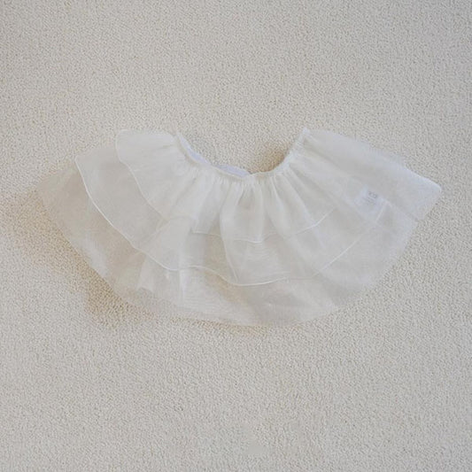 Layered Skirt Korean toddler skirt in ivory made in Korea