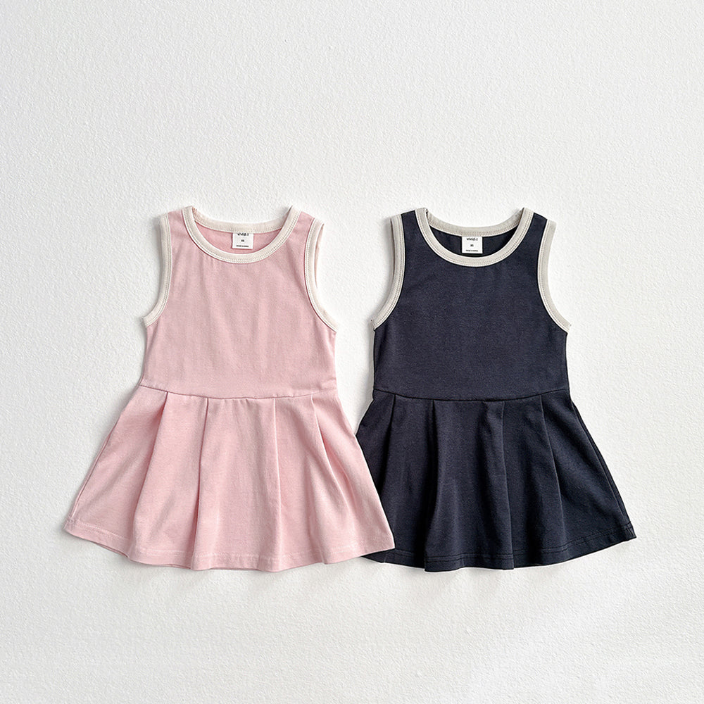 Tennis Tank Top Dress Korean toddler dress in pink made in Korea