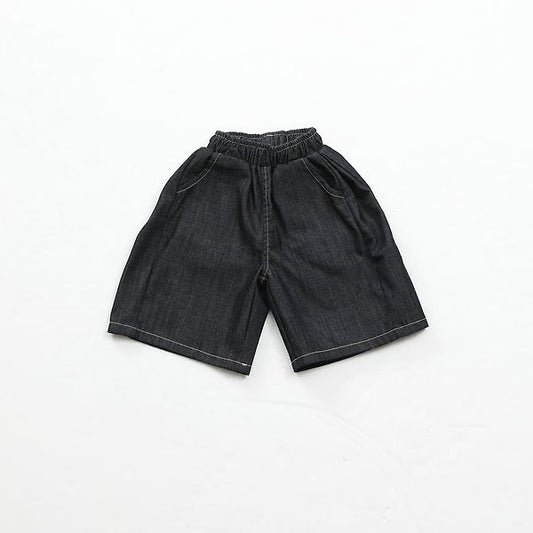 Clean Bermuda Pants Korean toddler pants in deep blue made in Korea