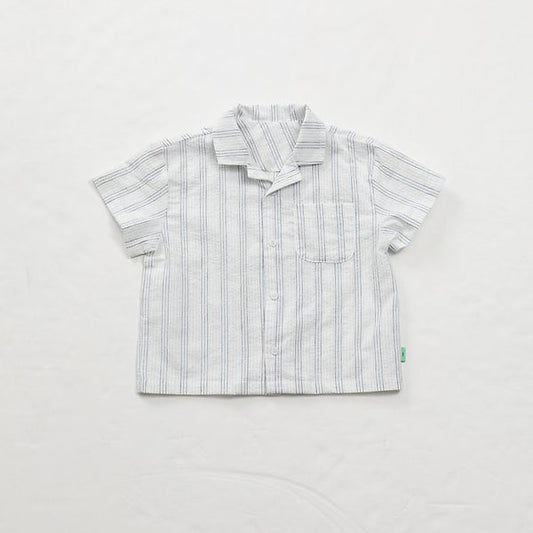 Safari Shirt Korean toddler shirt in ivory made in Korea