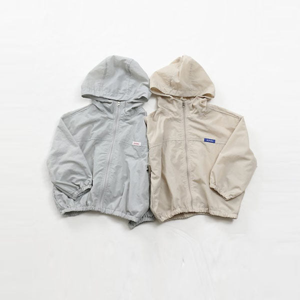 Hooded Wind Jacket Korean toddler jacket in beige made in Korea